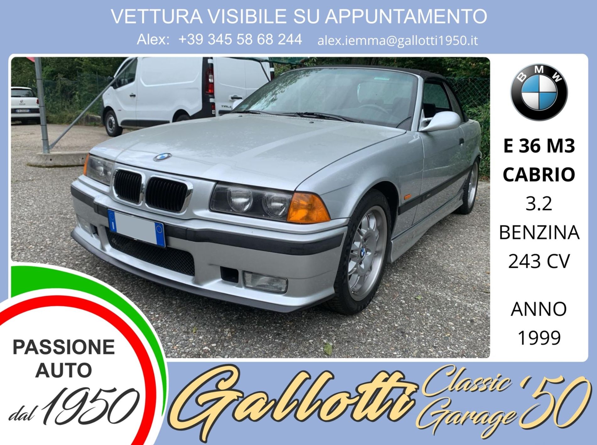 M3 CABRIO AUTOMATICA 3.2 236cv - Gallotti Auto