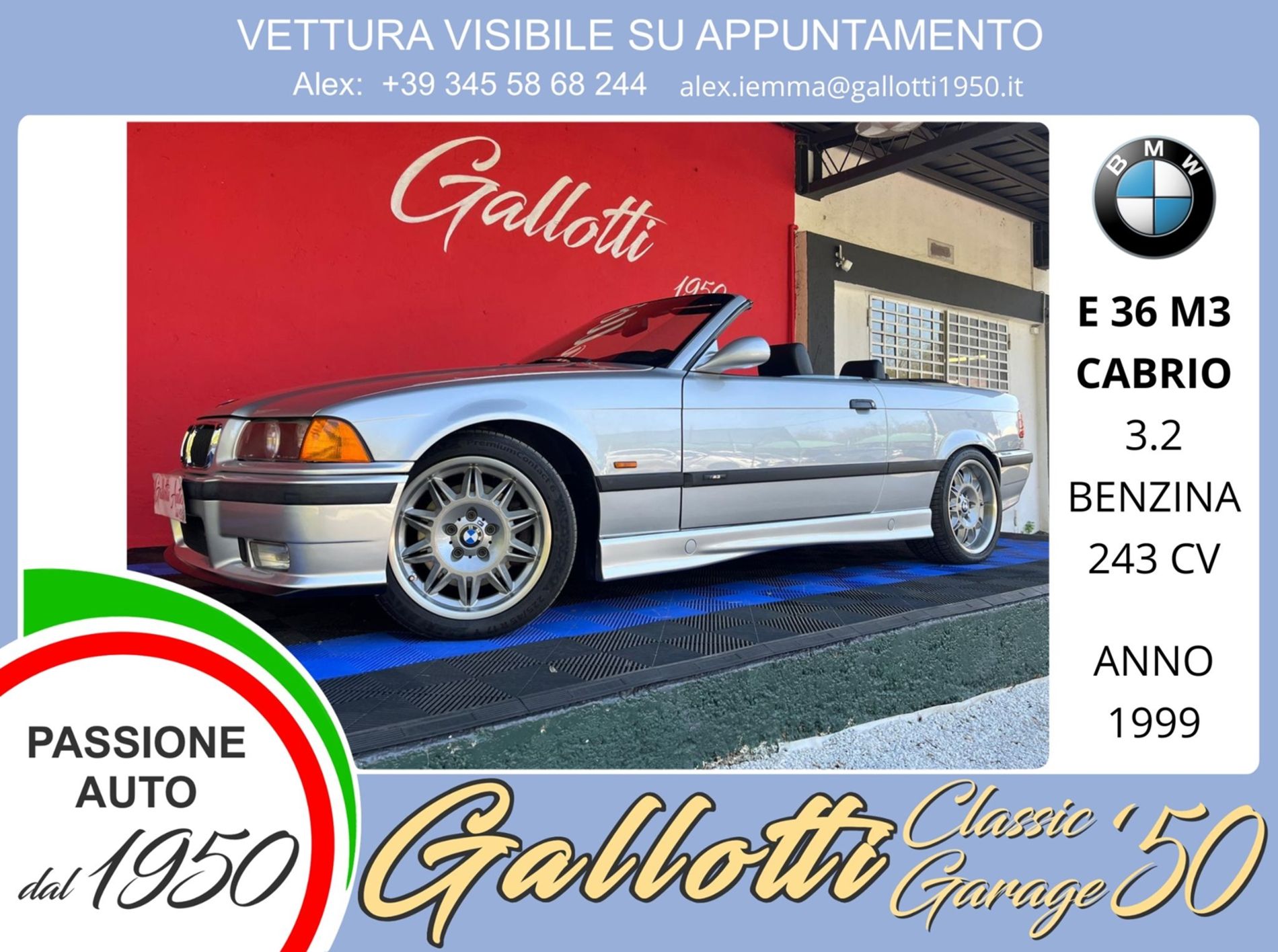 M3 CABRIO AUTOMATICA 3.2 236cv - Gallotti Auto