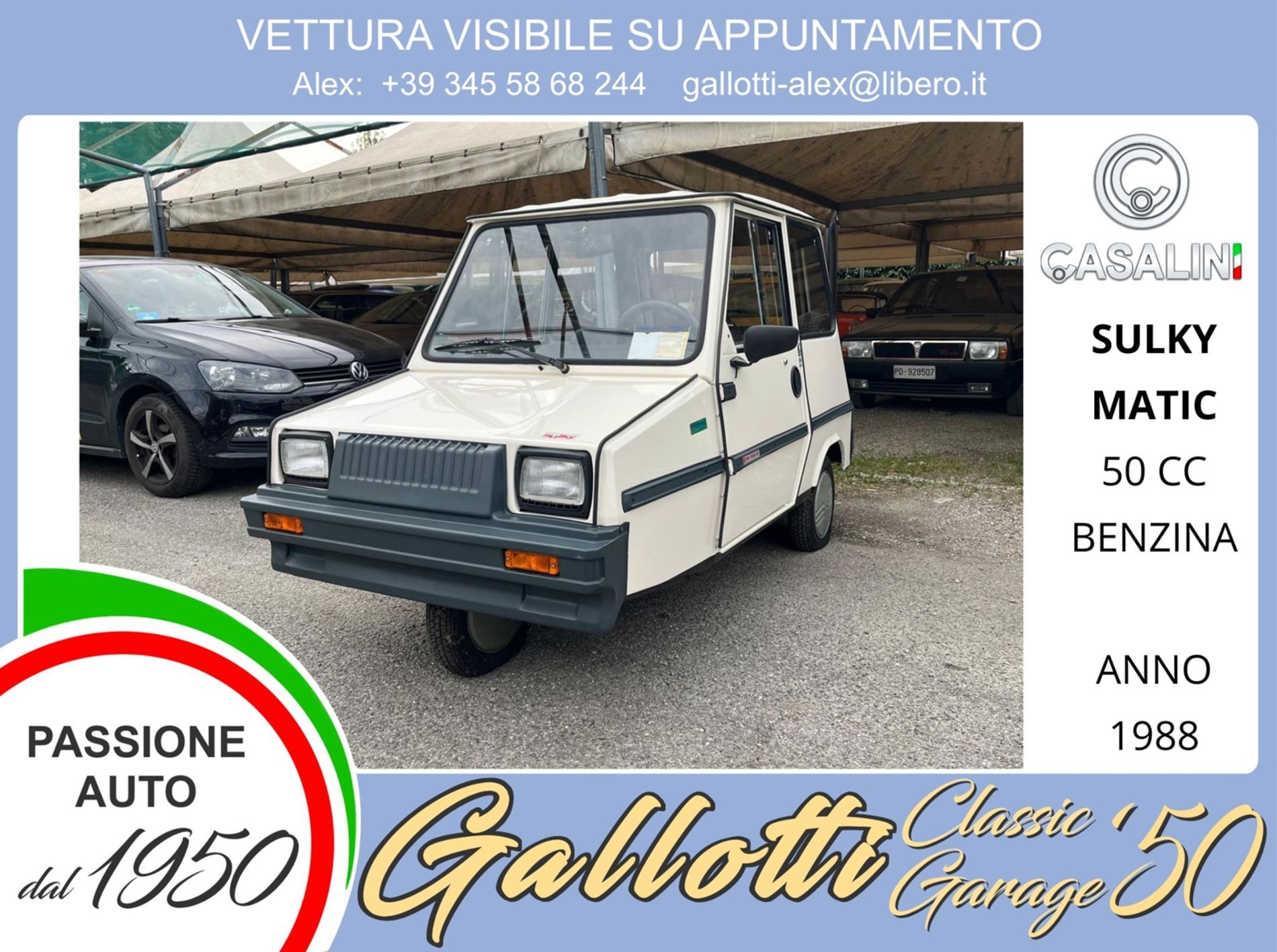 Sulky Matic 50cc Ciclomotore a 3 ruote  - Gallotti Auto