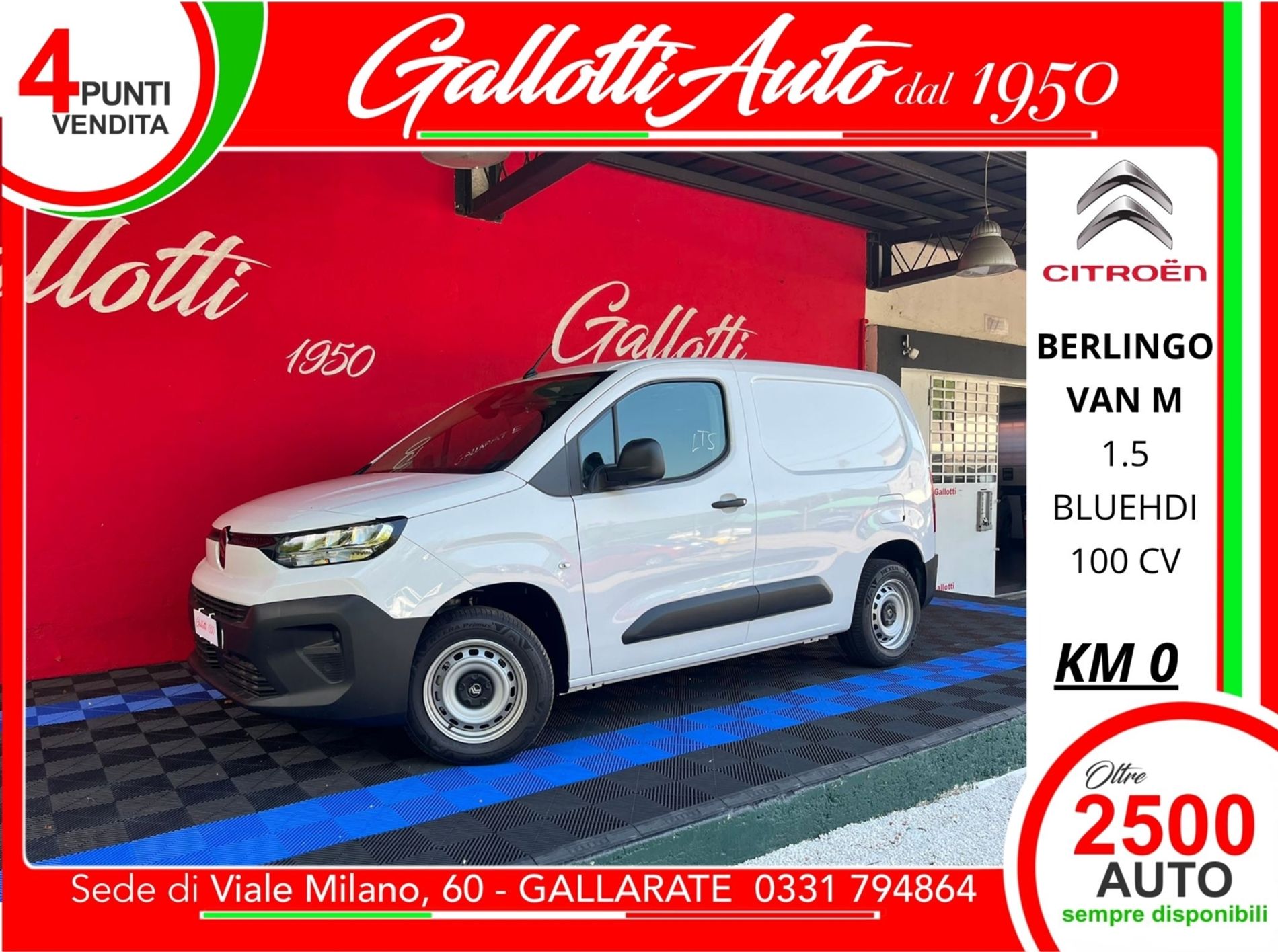 Van M 1.5 BlueHDi 100cv s&s Standard + IVA - SENZA VINCOLI DI FINANZIAMENTO - Gallotti Auto