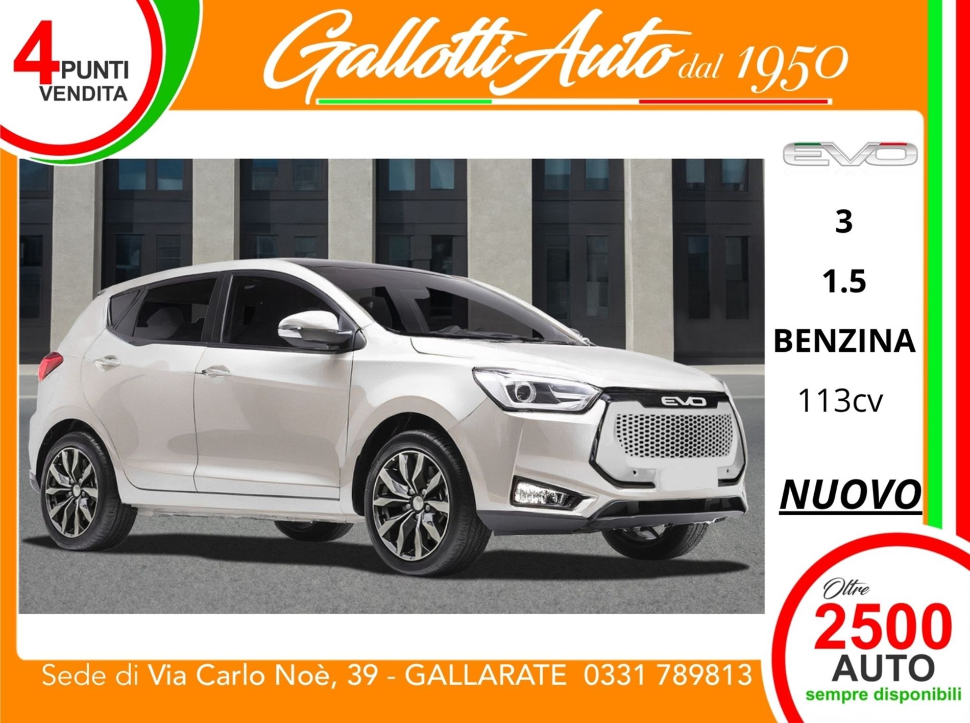 Evo 3 1.5 benzina 113cv   - Gallotti Auto