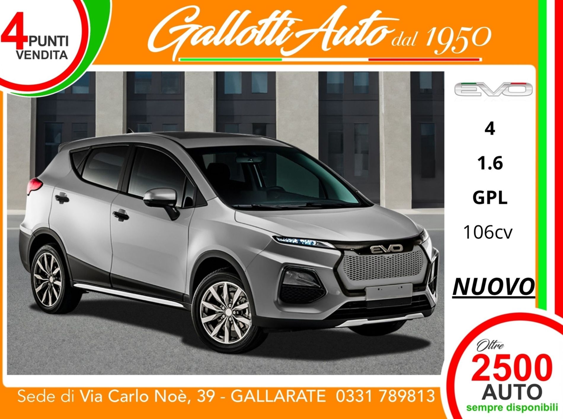 Evo 4 1.6 Gpl 106cv   - Gallotti Auto