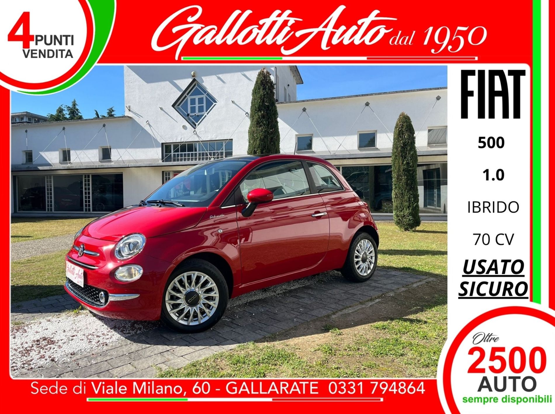 1.0 hybrid Dolcevita 70cv  - SENZA VINCOLI DI FINANZIAMENTO - Gallotti Auto