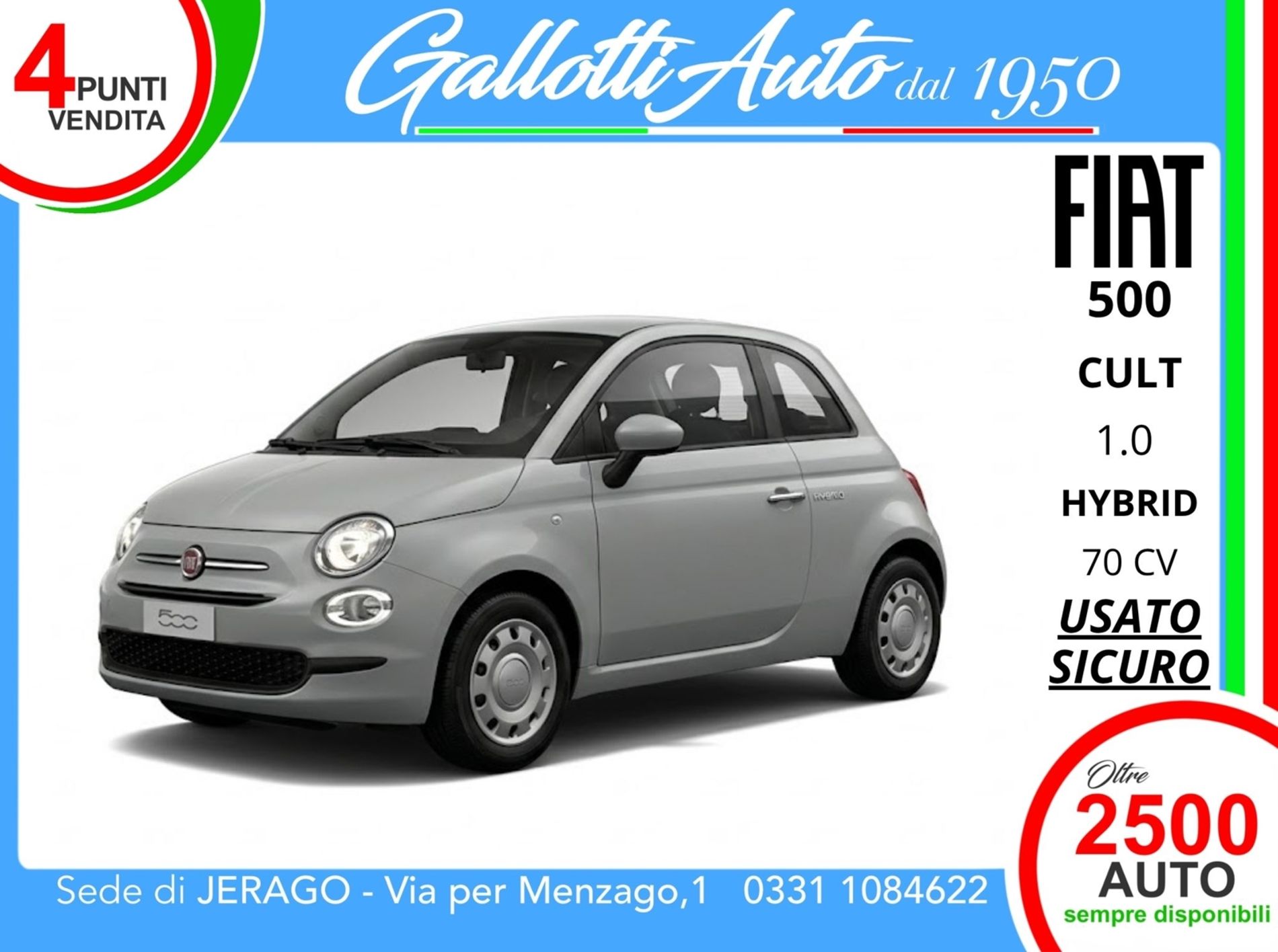 1.0 hybrid Pop 70cv - SENZA VINCOLI DI FINANZIAMENTO - Gallotti Auto