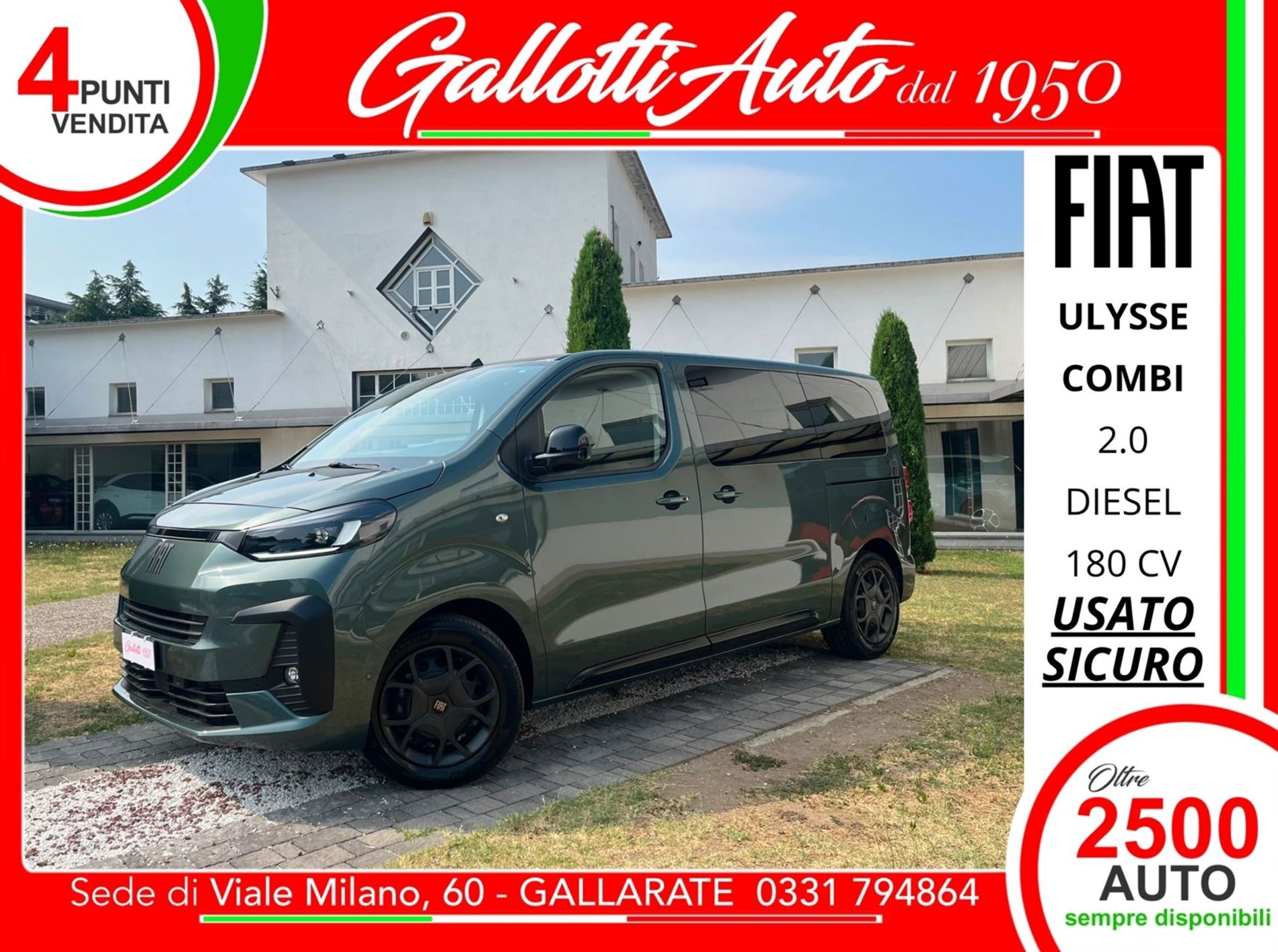  M1 passo medio L2H1 2.0 BlueHDi 180cv AT8  - SENZA VINCOLI DI FINANZIAMENTO - Gallotti Auto