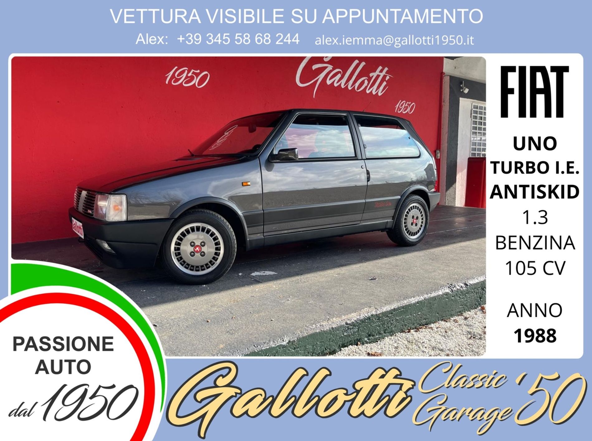TURBO IE ANTISKID - auto restaurata in rondaggio - Gallotti Auto