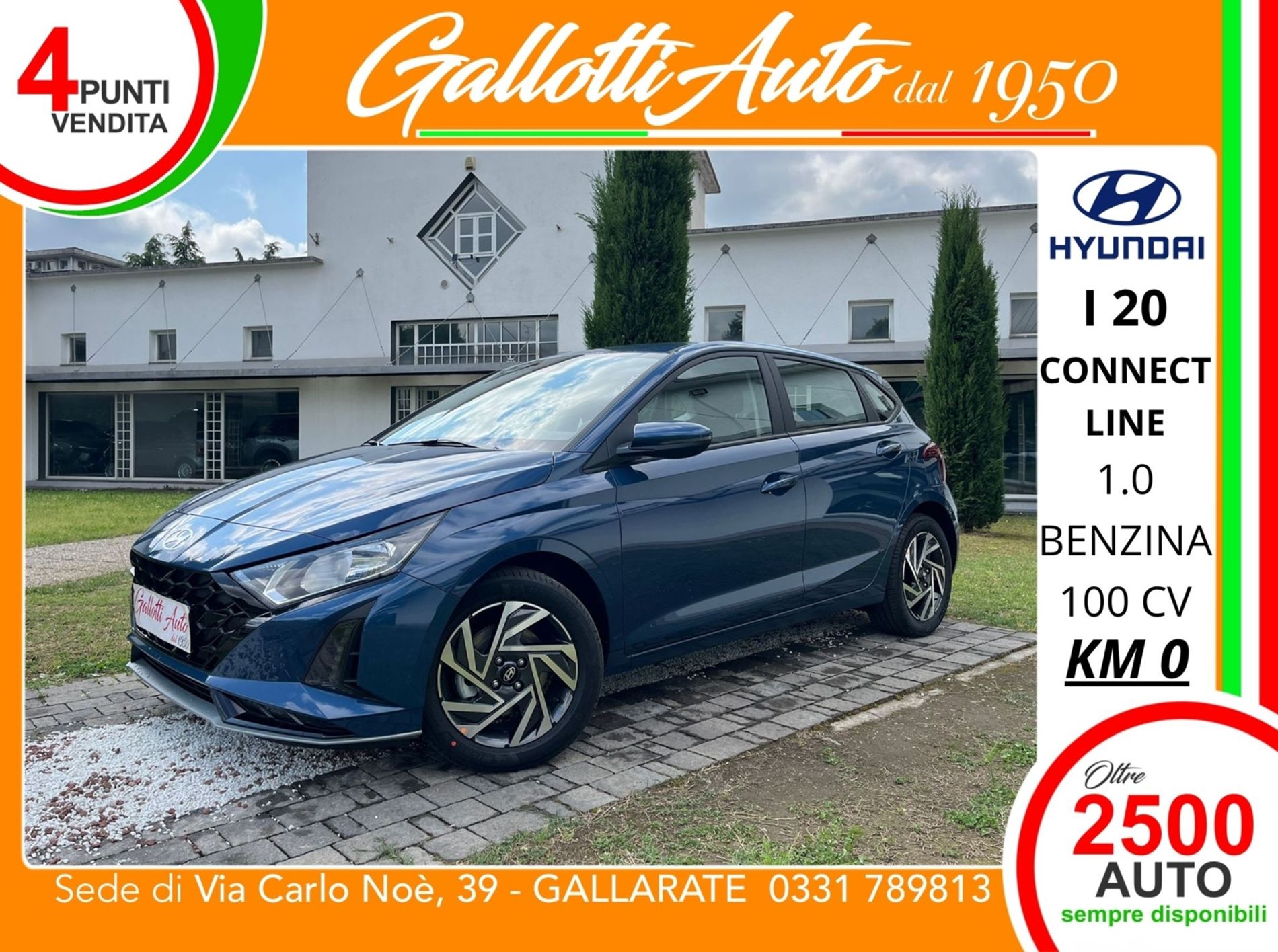 Connectline 1.0 t-gdi 100cv mt  - SENZA VINCOLI DI FINANZIAMENTO - Gallotti Auto