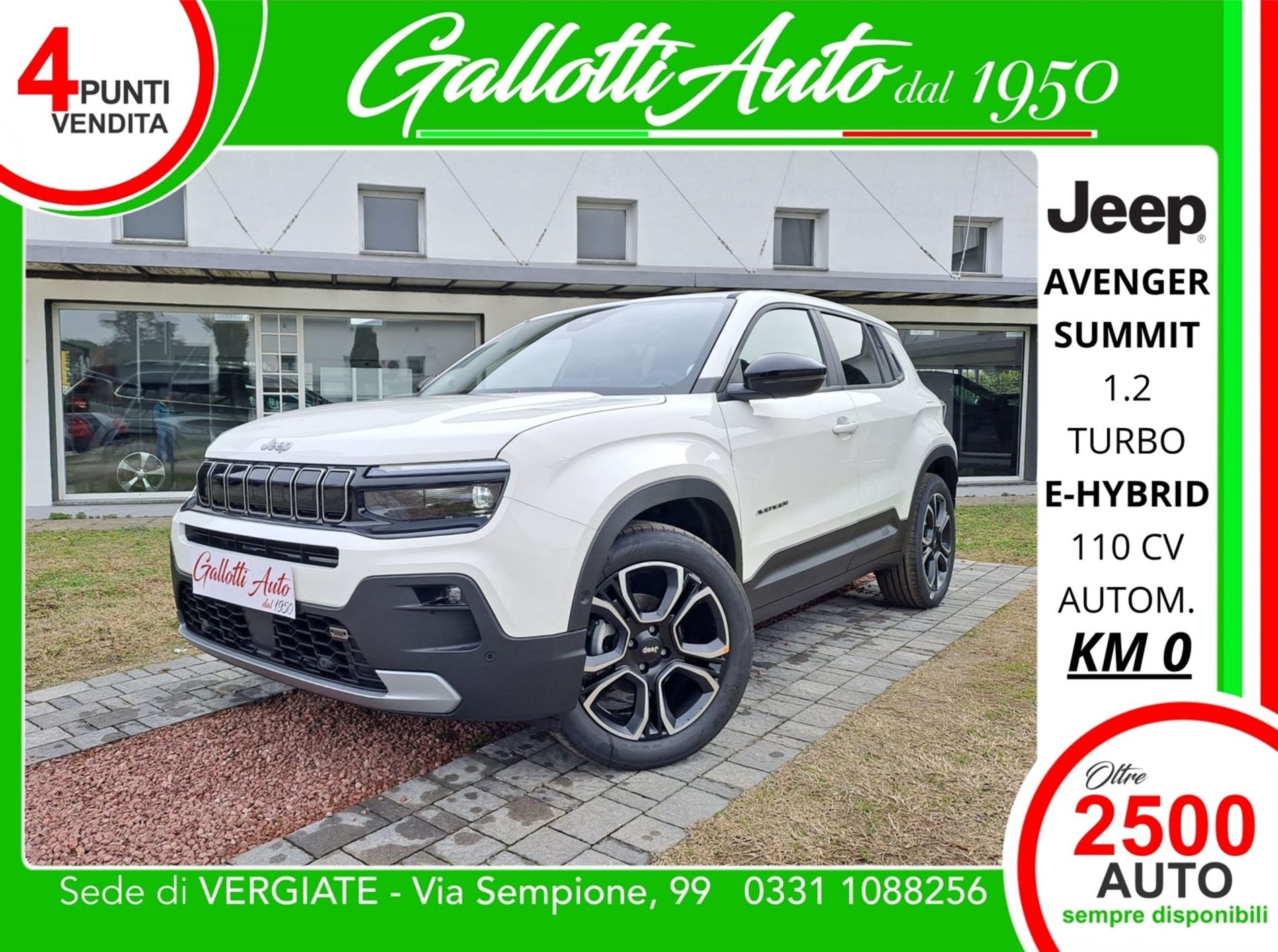 Jeep Avenger 1.2 turbo e-hybrid Summit fwd 100cv edct6   - Gallotti Auto