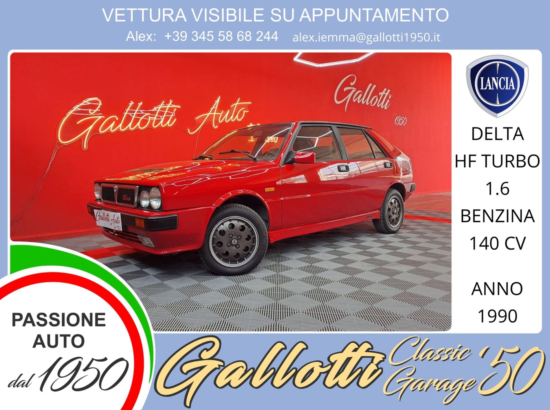 Lancia Delta 1.6 i.e. turbo HF 140cv - Gallotti Auto