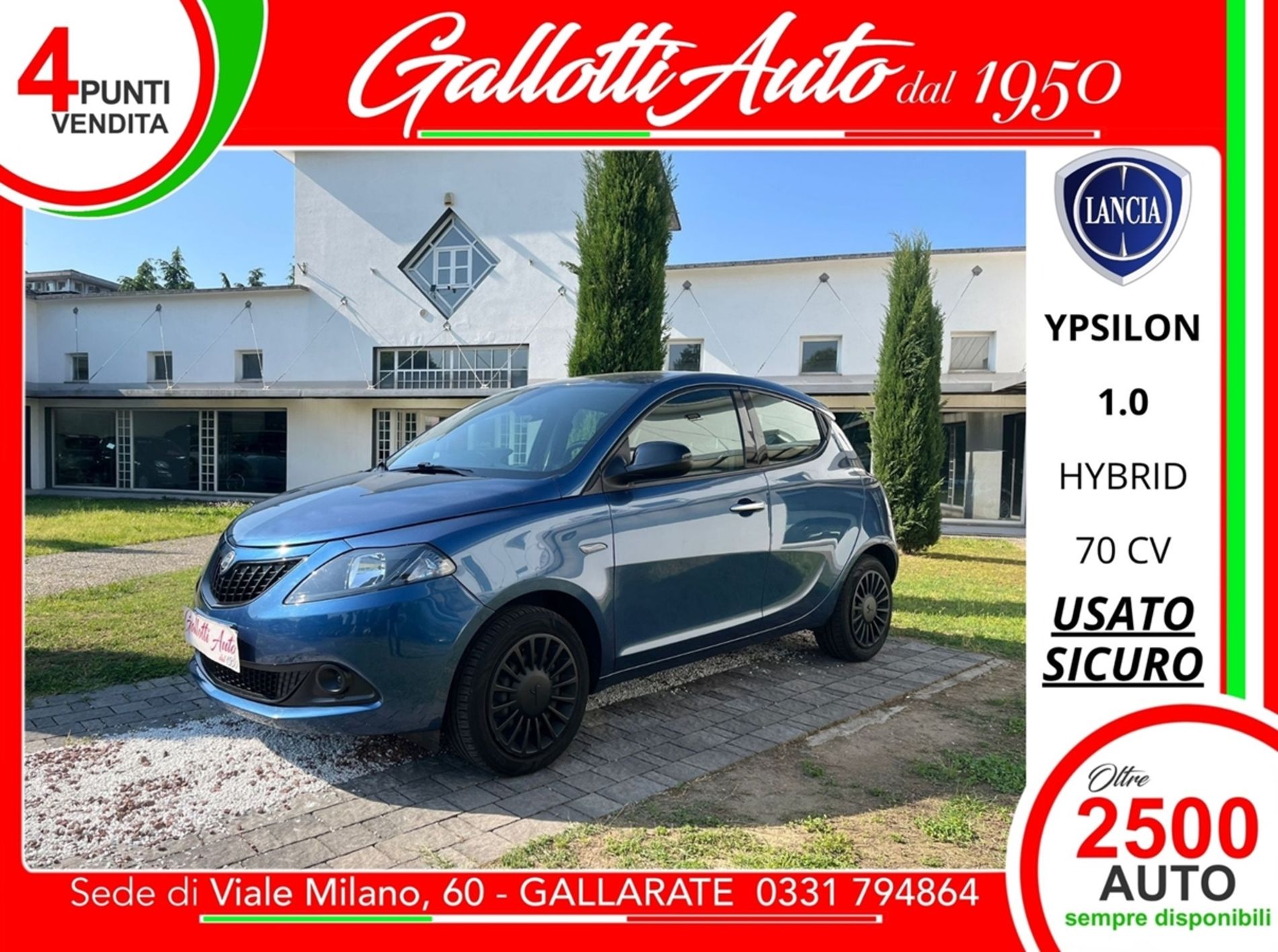1.0 firefly hybrid Silver Plus s&s 70cv - SENZA VINCOLI DI FINANZIAMENTO - Gallotti Auto