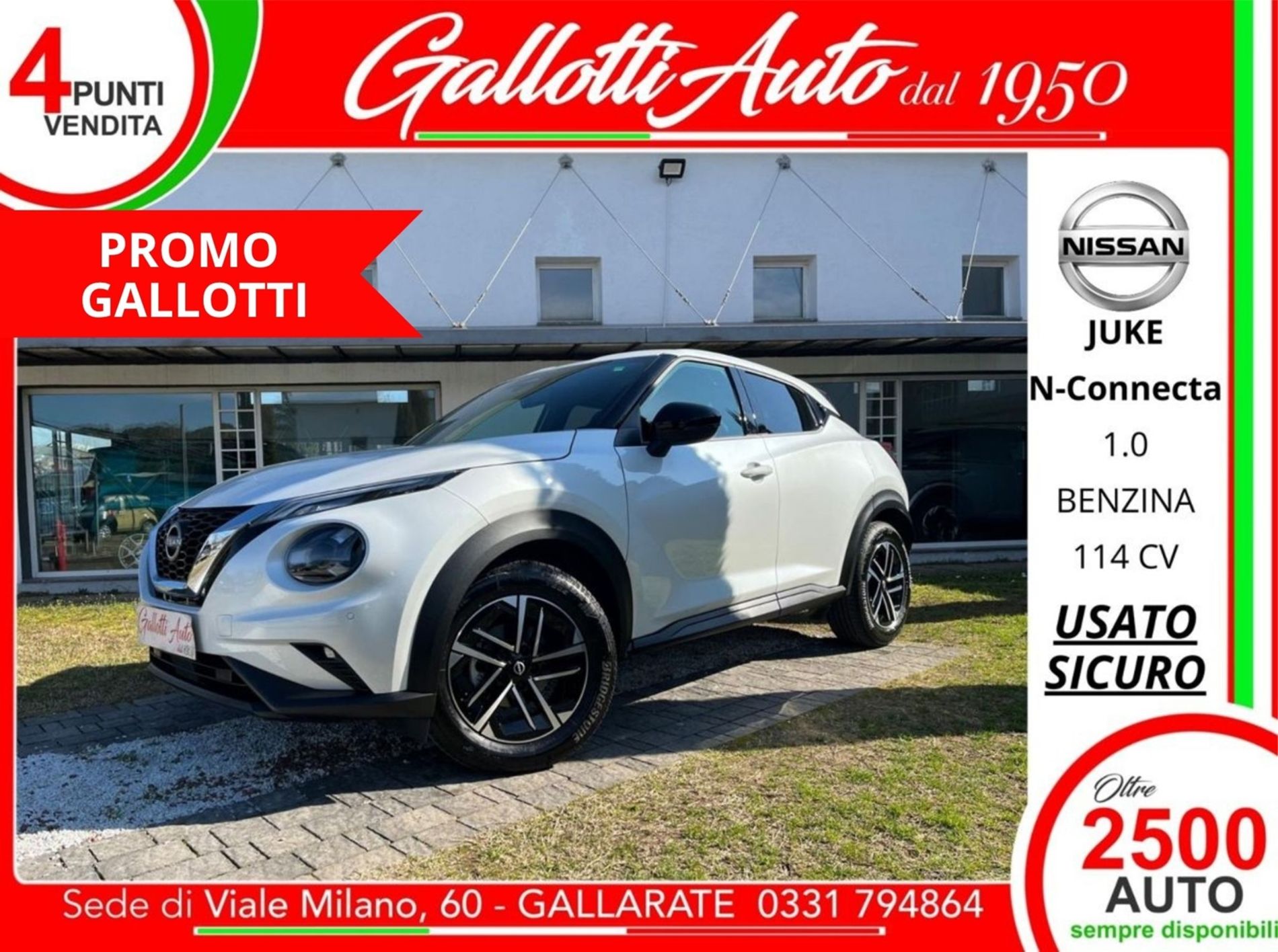 Nissan Juke 1.0 dig-t N-Connecta 114cv dct  - PRMO GALLOTTI - Gallotti Auto
