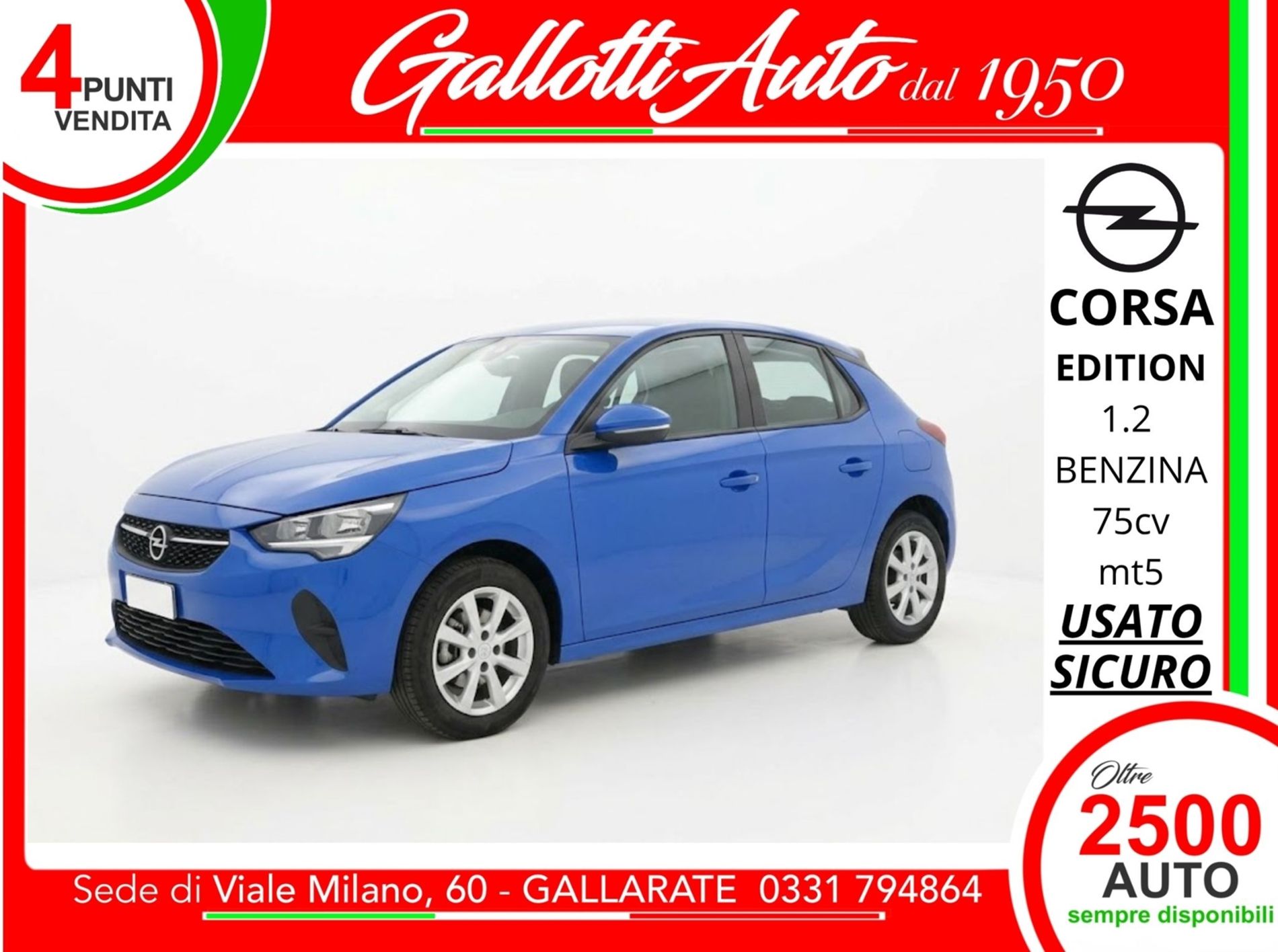 1.2 Edition 75cv MT5 - SENZA VINCOLI DI FINANZIAMENTO - Gallotti Auto
