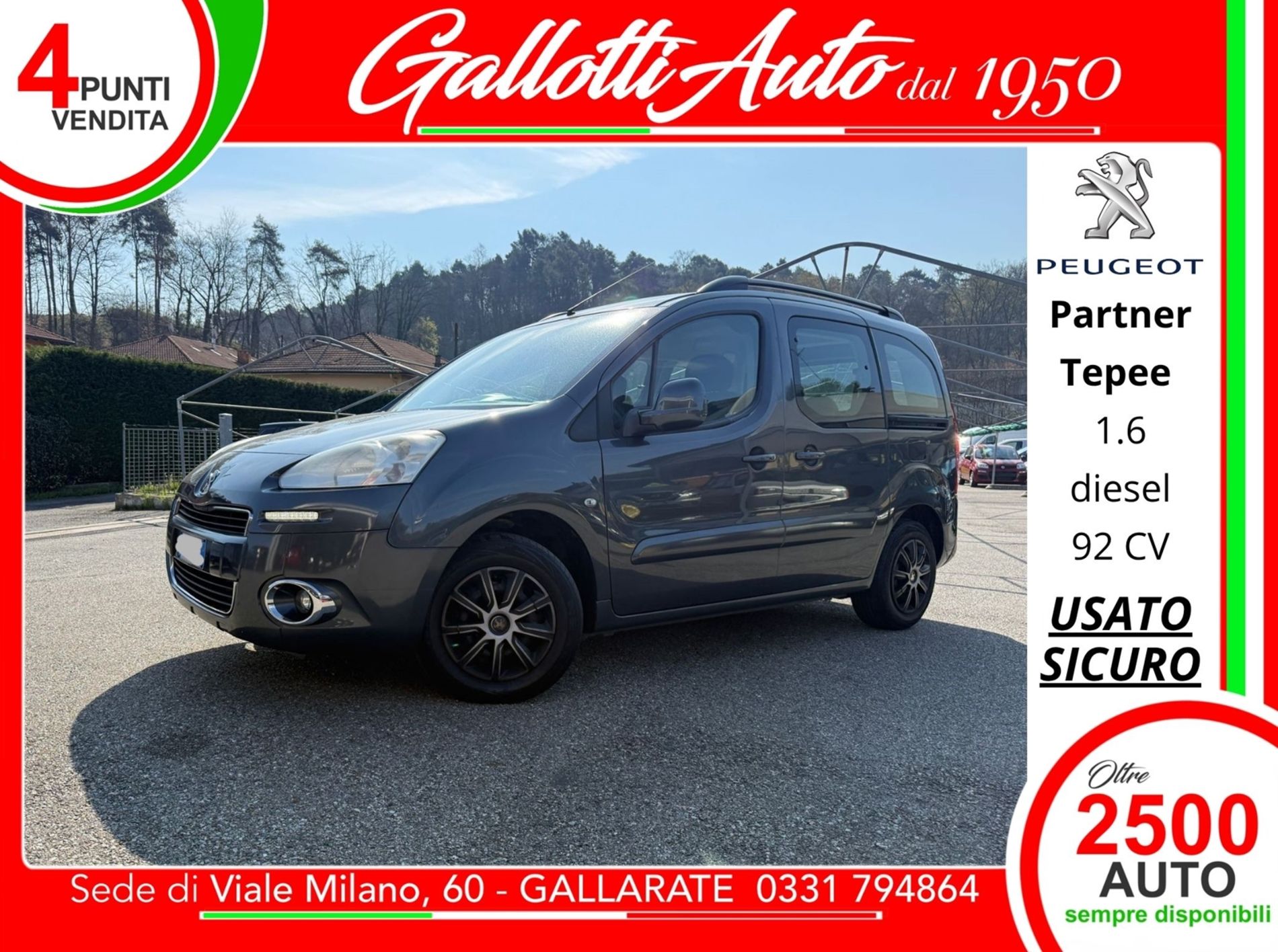 Tepee 1.6 hdi Active (premium) 92cv E5  - Gallotti Auto