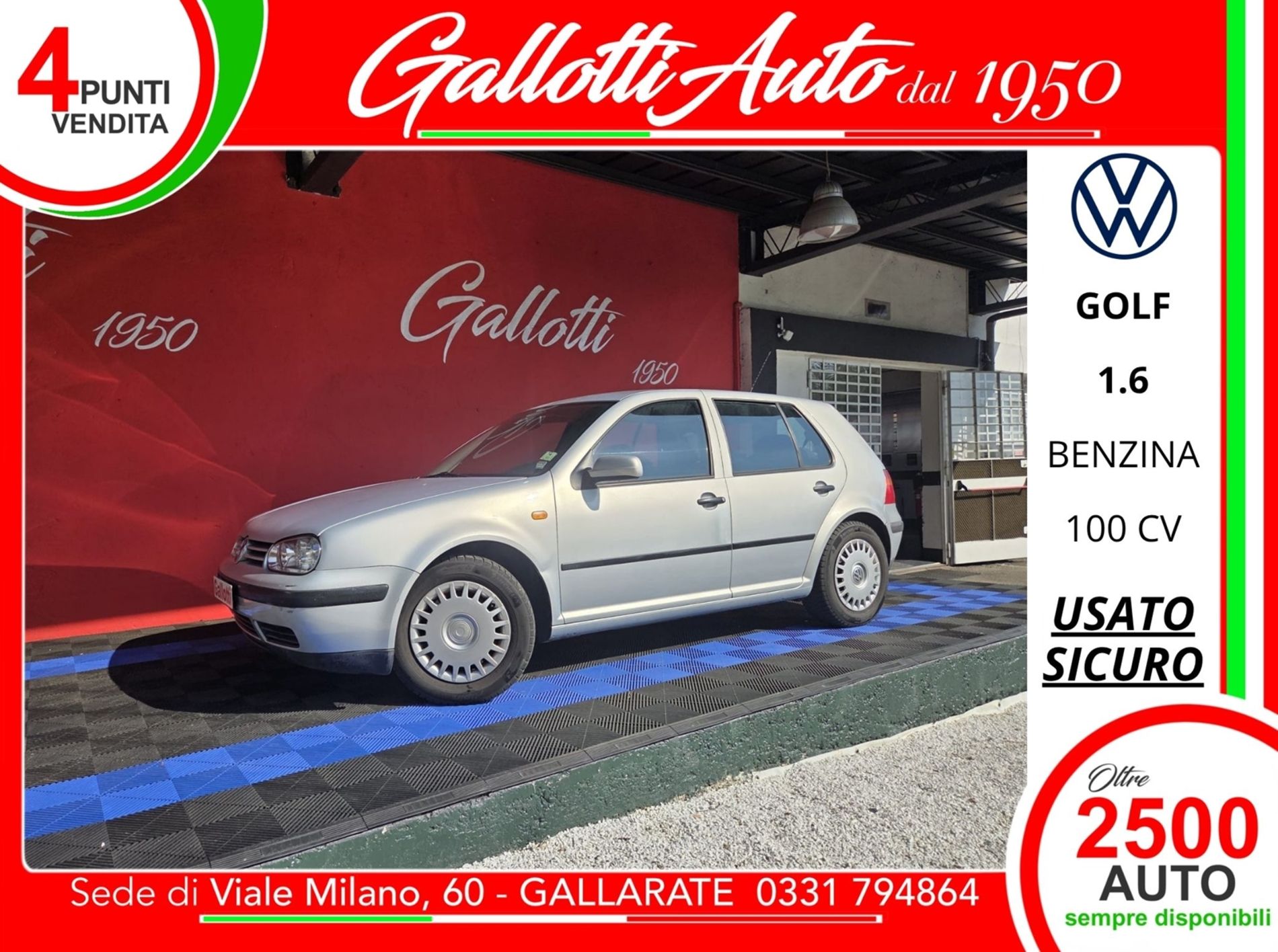 Volkswagen Golf 1.6 benzina 100cv  - Gallotti Auto
