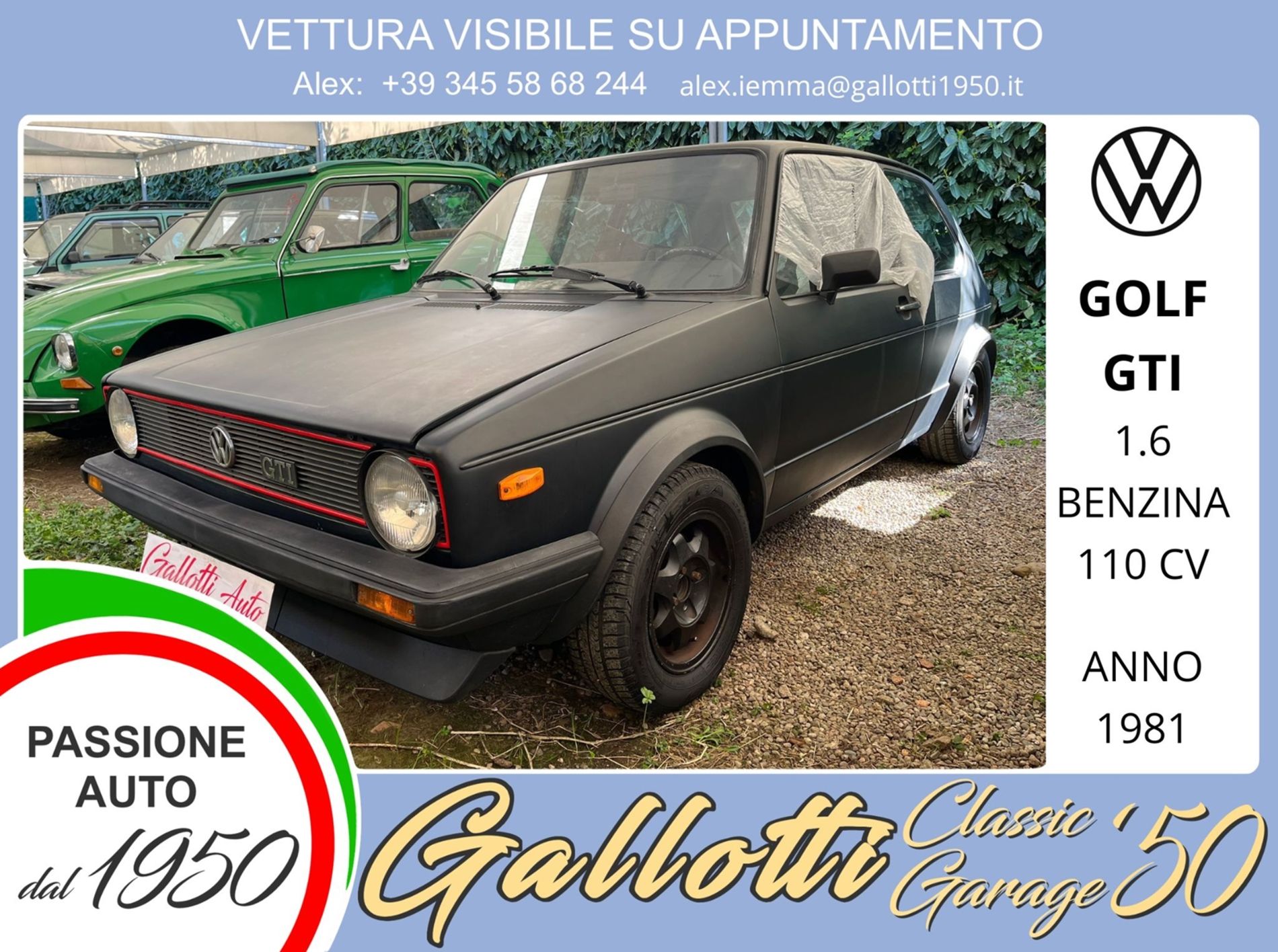VOLKSWAGEN GOLF GTI MK1 -restauro - Gallotti Auto