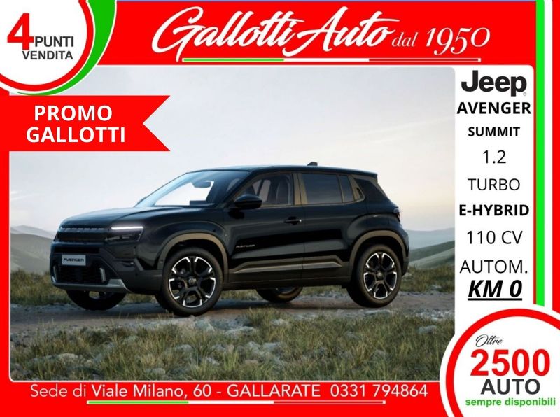 Jeep Avenger 08/2026 Km0 a Gallarate | Gallotti Auto