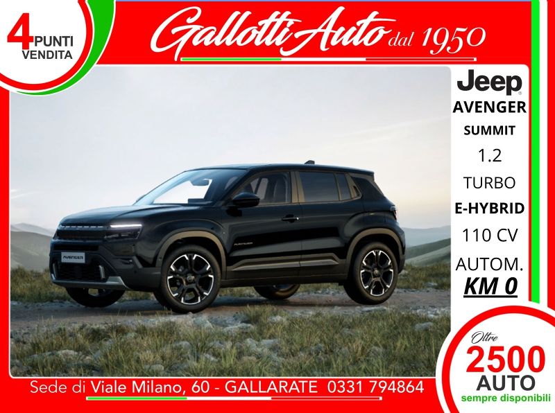 Jeep Avenger 08/2026 Km0 a Gallarate | Gallotti Auto