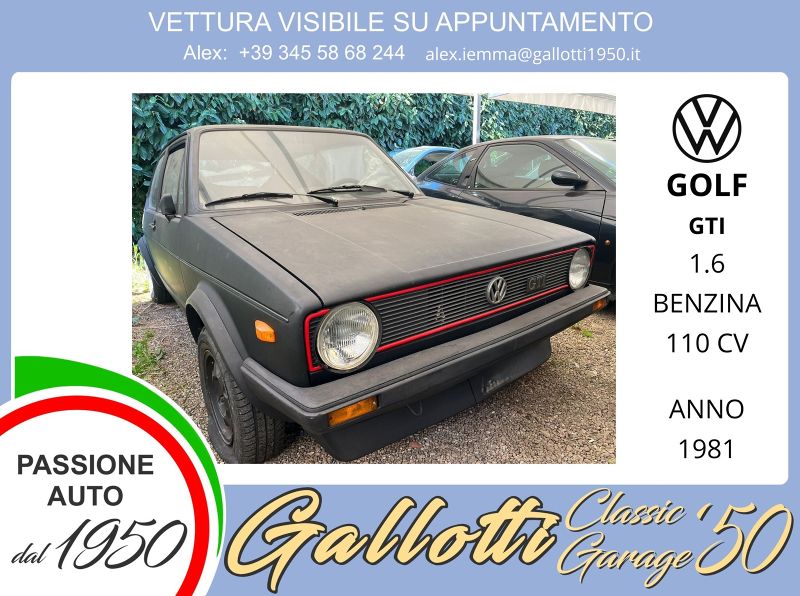 VOLKSWAGEN Golf GTI MK1 - Gallotti Auto