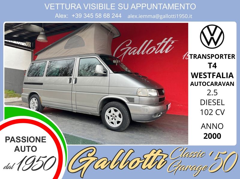 VOLKSWAGEN Multivan T4 1996 Westfalia Autocaravan 2.5 TDI 102cv - Gallotti Auto