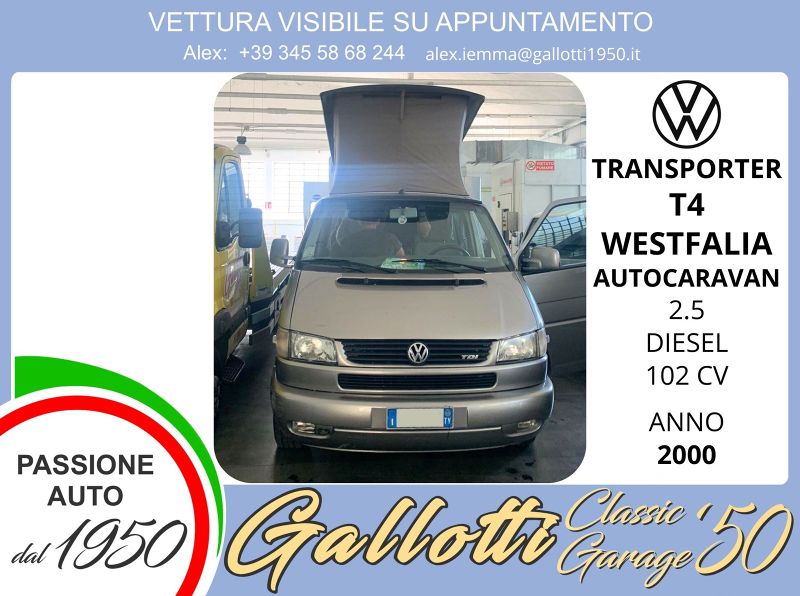 VOLKSWAGEN Multivan T4 1996 Westfalia Autocaravan 2.5 TDI 102cv - Gallotti Auto