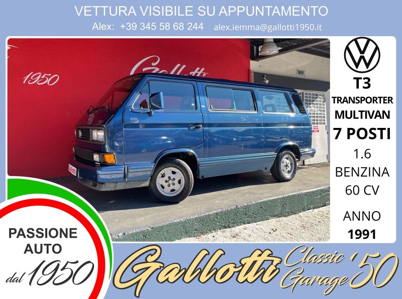 VOLKSWAGEN TRANSPORTER T3 1.6 diesel 69cv - Gallotti Auto